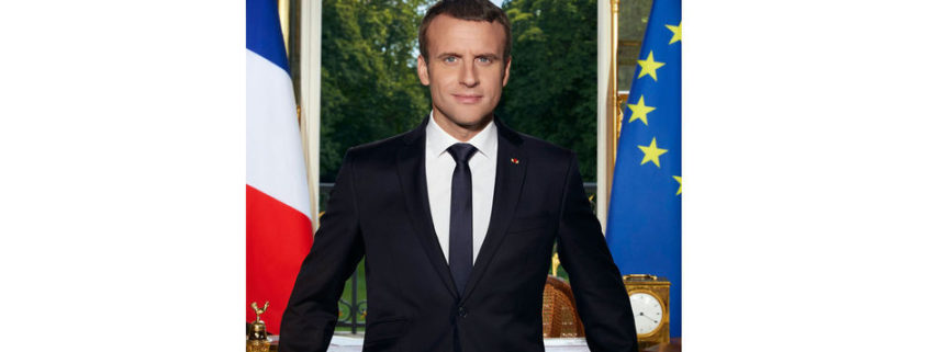 officieel portret van Emmanuel Macron